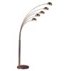 Zeiss 5 Arched Lights Floor Lamp With EU Plug In Warm Copper