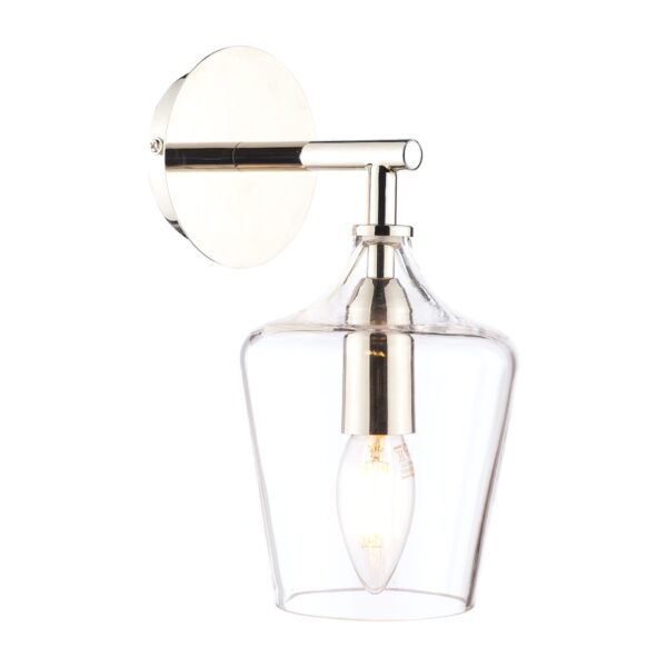 Laura Ashley Ockley 1 Light Bottle Wall Light In Polished Chrome Finish