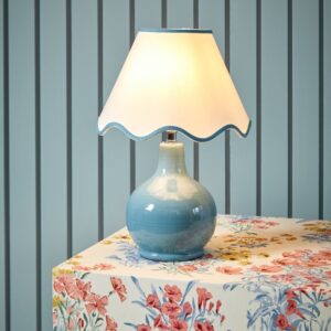 Laura Ashley Bramhope Table Lamp In Blue Ceramic With Shade LA3756394-Q