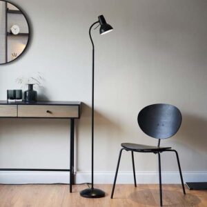 Agen Metal Task Floor Lamp In Matt Black