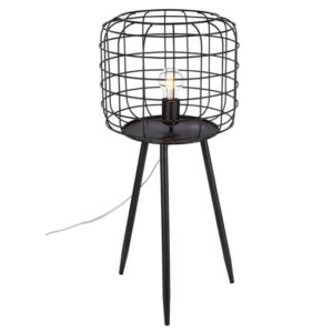 Basket Metal Floor Lamp In Black