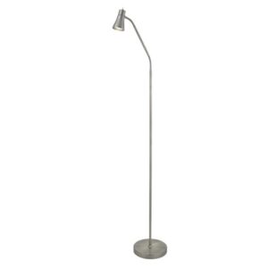 Jolly Mild Steel Flexi Head Floor Lamp In Satin Silver